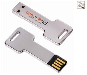 China Personalised  Key Shape USB Flash Drive Keychain , Metal Key Usb 2.0 Flash Drive wholesale