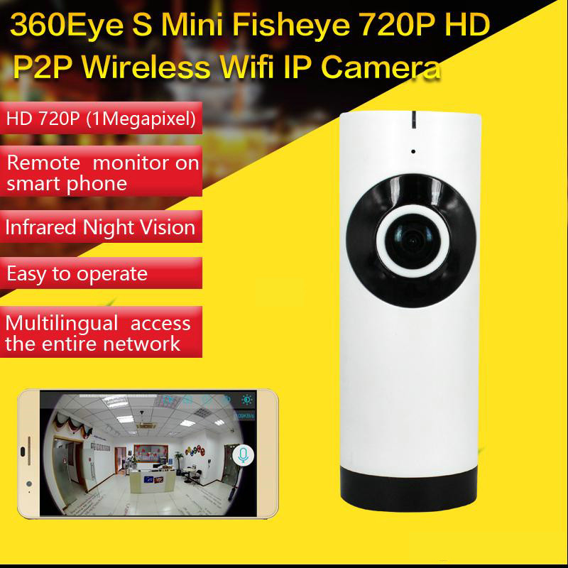 China EC2 Mini 180° Panorama Camera Wireless WIFI P2P IP Night Vision Home Security Surveillance iOS/Android APP Control wholesale