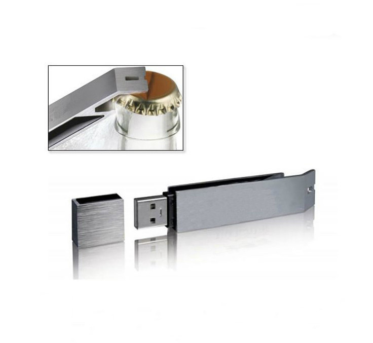 China Disk Bottle Opener  Metal USB Flash Drive , 16gb 32gb Mini Usb 3.0 Flash Drive wholesale