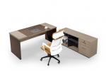 China BV Assured Ergonomic Office Furniture , Wood Executive Desk With Side Cabinet wholesale