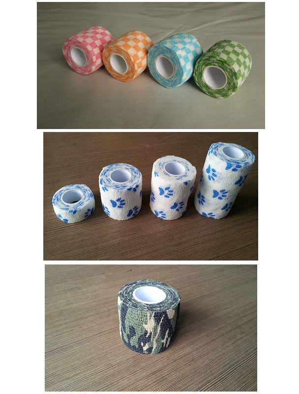 China Printed Self - adhesive Non - woven Elastic Cohesive Flexible Bandage Wrap wholesale