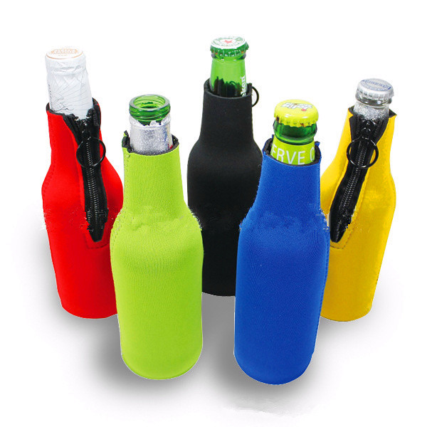 China Cans Use and  Insulated Type 330ml Neoprene wine cooler size is 19cm*6.3cm, SBR material. wholesale