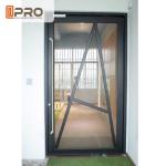 China Tempered Glass Pivot Front Door , Aluminium Contemporary Entrance Doors wholesale