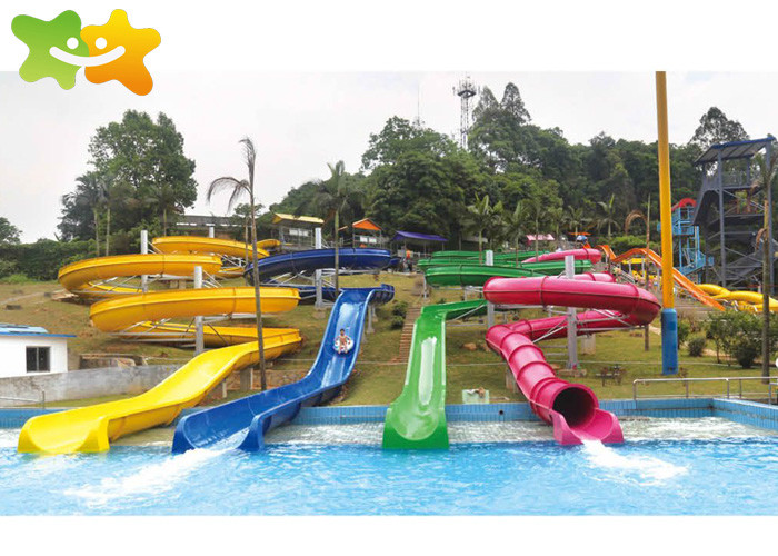 China Combination  Plastic Pool Water Slide , Large Pool Slides  High Mechanical Strength wholesale