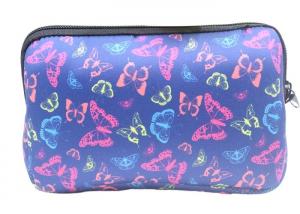 China Sublimation Soft Zippered Makeup Pouch , Pantone Color Lightweight Cosmetic Bag wholesale