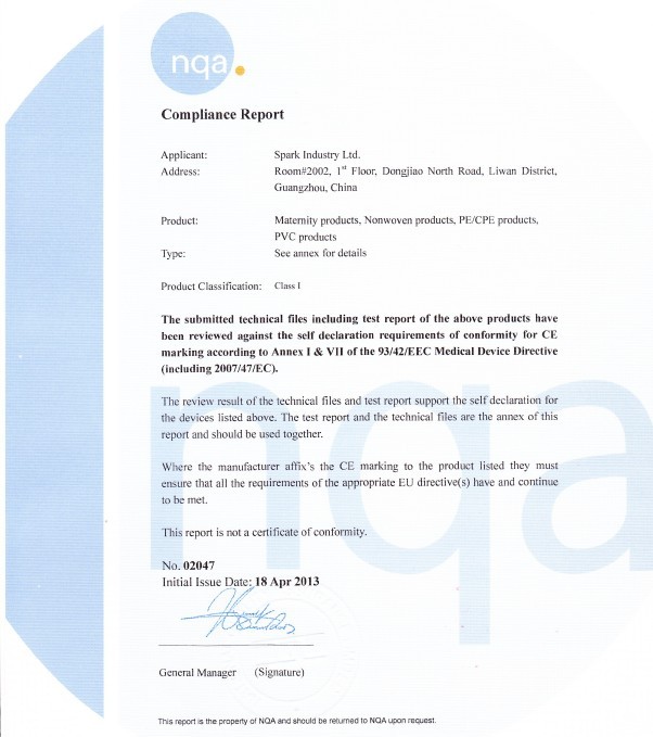 Spark Industry Ltd Certifications