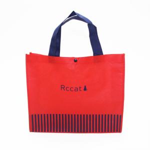 China Red Seaming Non Woven Polypropylene Tote Bags Shopping Custom Printed Recyclablew wholesale