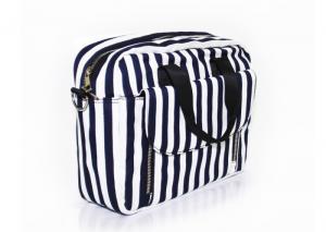 China Custom Canvas Washable Shoulder Bag Shoulder Sling Bag Crossbody Black And White Stripes wholesale