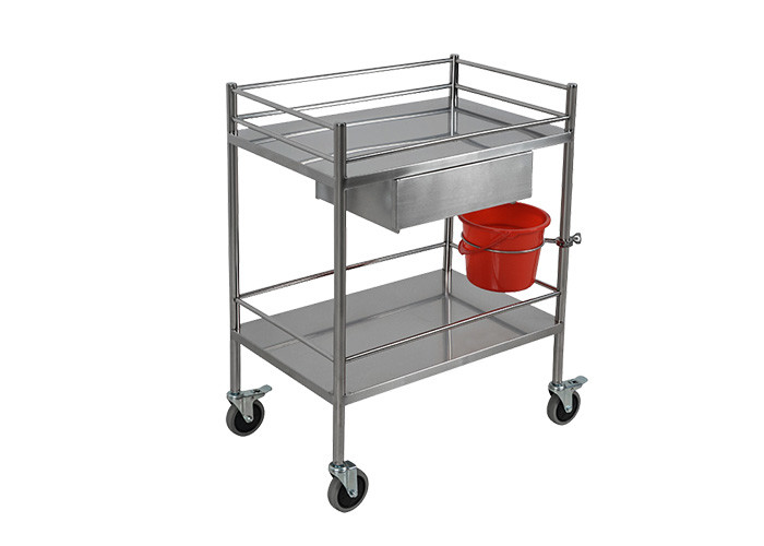 China YA-013 Stainless Steel Hospital Dressing Trolley With Drawer wholesale
