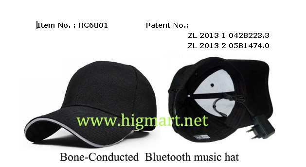 Bone Conduction bluetooth headphones Cap music hat for sale
