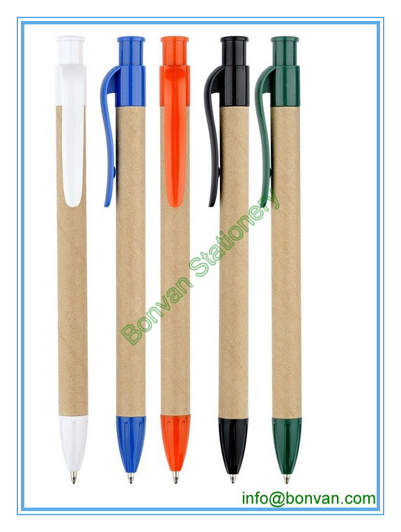 China eco paper pen, promotional gift paper logo pen wholesale
