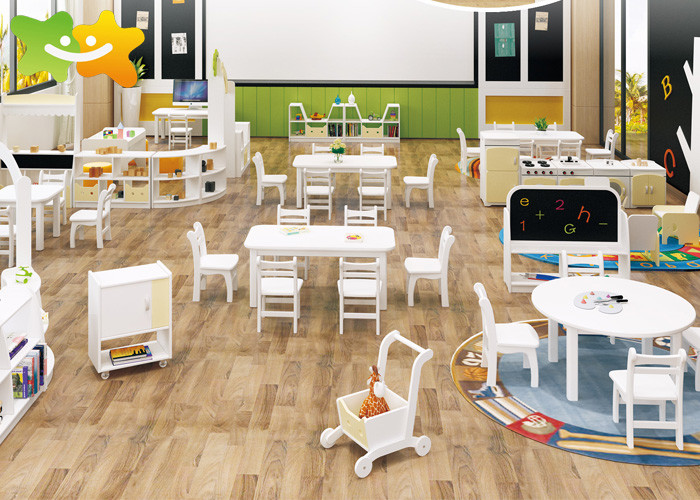 China Economical Wooden Preschool Furniture Easy Cleaning Low Maintain Strudy Structure wholesale