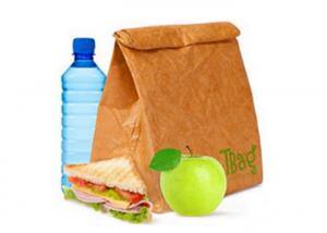 China Top quality recycled brown tyvek paper lunch bag lightweight environmental insulated cooler bag wholesale