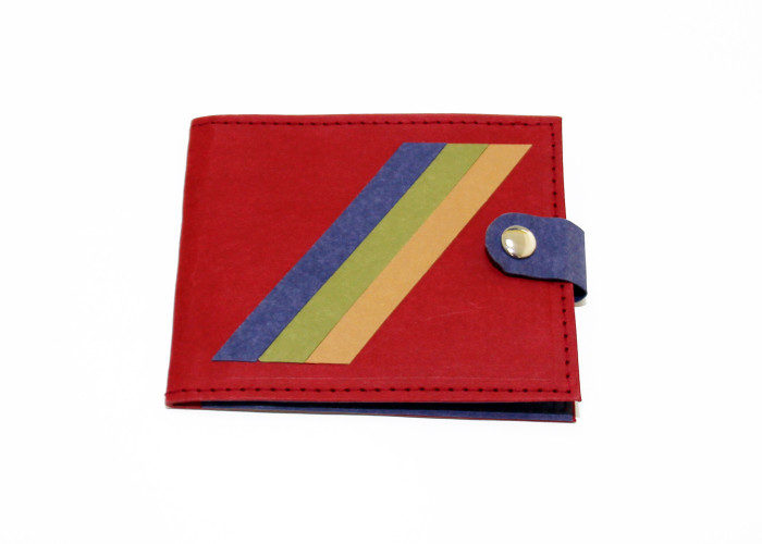 China Attractive New Design Kraft Paper Wallet Eco - Friendly Washable With Button Closure wholesale