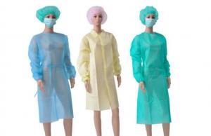 China Disposable PP Isolation Gown Comfortable Wearing Excellent Tear Resistance wholesale