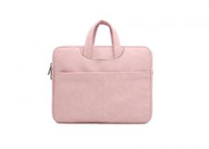 China Women Handbags Laptop Carry Bag , PU Leather Briefcase Shoulder Bag Zipper Closure wholesale
