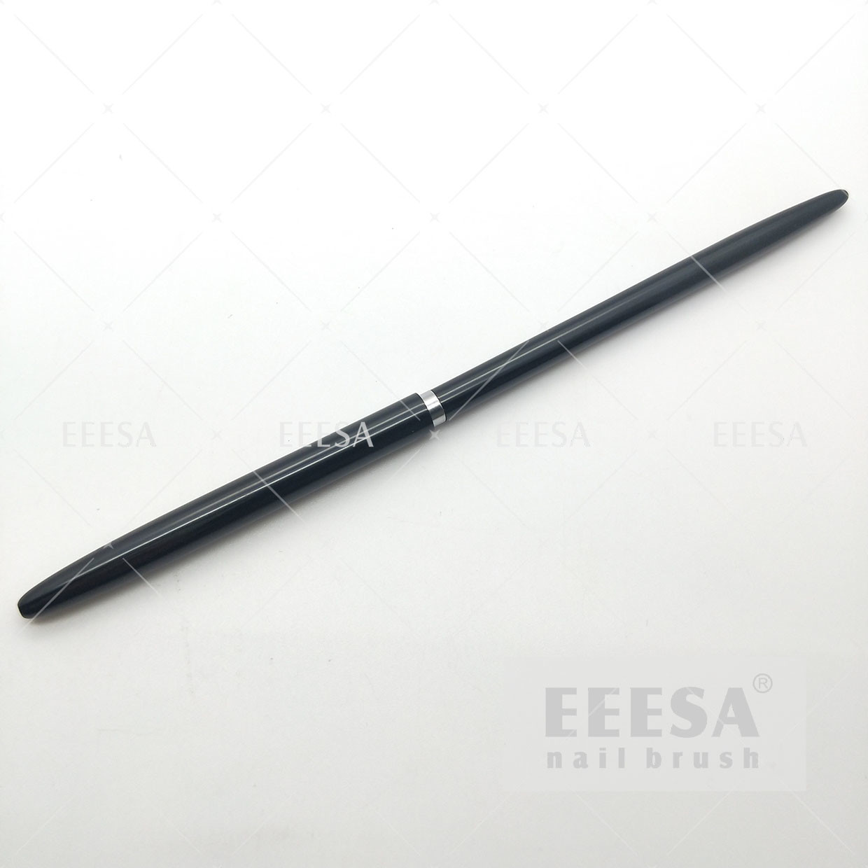 China Black Metal Handle Nail Gel Brush 6 Oval Gel Brush Fashionable Design wholesale