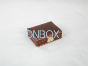 China Metal Lock PU Leather Box For Poker , Playing Cards , Gambling Case Packaging wholesale