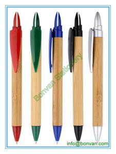 China plastic bamboo ball pen with logo branding for gift advertising wholesale
