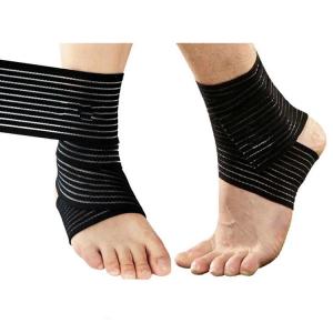 China Sprain Injury Pain Brace Ankle Support Wrap Gym Sports Basketball Bandage Strap .Elastic material.Customized size. wholesale