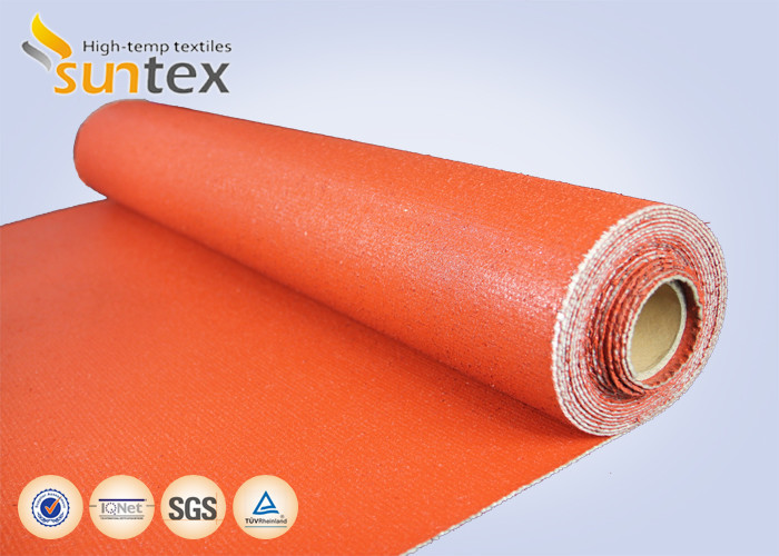 China Texturized Heavy Duty Insulation Silicone Coated Fiberglass Fabric Roll Fireproof wholesale