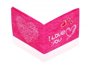 China Sweet Heart Tyvek Paper Wallet Custom Logo Pink Tyvek Mighty Wallet wholesale