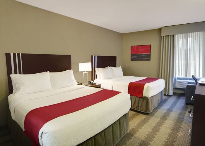 China Holiday Inn Modern Hotel Bedroom Furniture , Hotel Room Furnishings wholesale