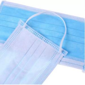 China Personal Care 3 Ply Disposable Mask Blue Color Low Respiratory Resistance wholesale