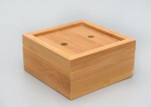 China Durable Natural Bamboo Soap Box , Custom Bamboo Boxes For 0.7cm Thickness wholesale