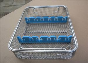 China Decorative  Custom Silver Rectangular Wire Mesh Basket For Clean Smooth Medical/stainless steel wire mesh baskets lid wholesale
