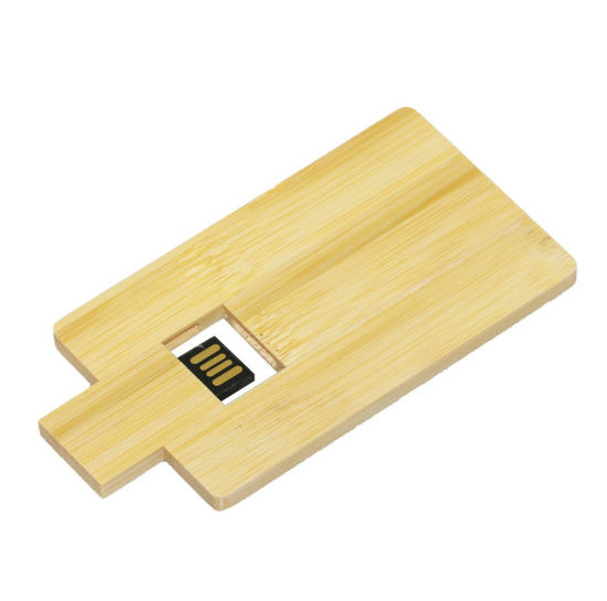 China PC / MAC Compatible Ultra Thin Credit Card Usb Flash Drive Wooden Color Silk Printing Or Color Printing wholesale