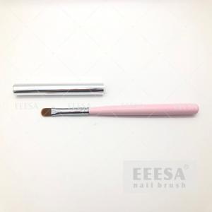 China Taklon Hair Nail Art Brush Set  Durable Pink Wooden Handle Long Working Life wholesale