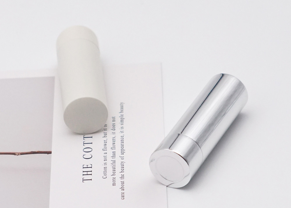 China Snap Gloss Lipstick Tube Aluminum Empty Shiny Silver 3.5g wholesale