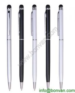 China cross style promotional phone touch metal ball pen, touch stylus pen wholesale