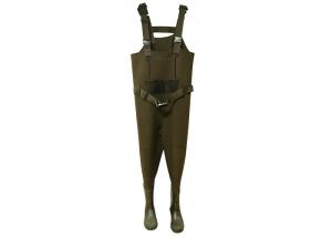 China Fly Neoprene Fishing Waders Warm Customized Eco Friendly In Green Color wholesale