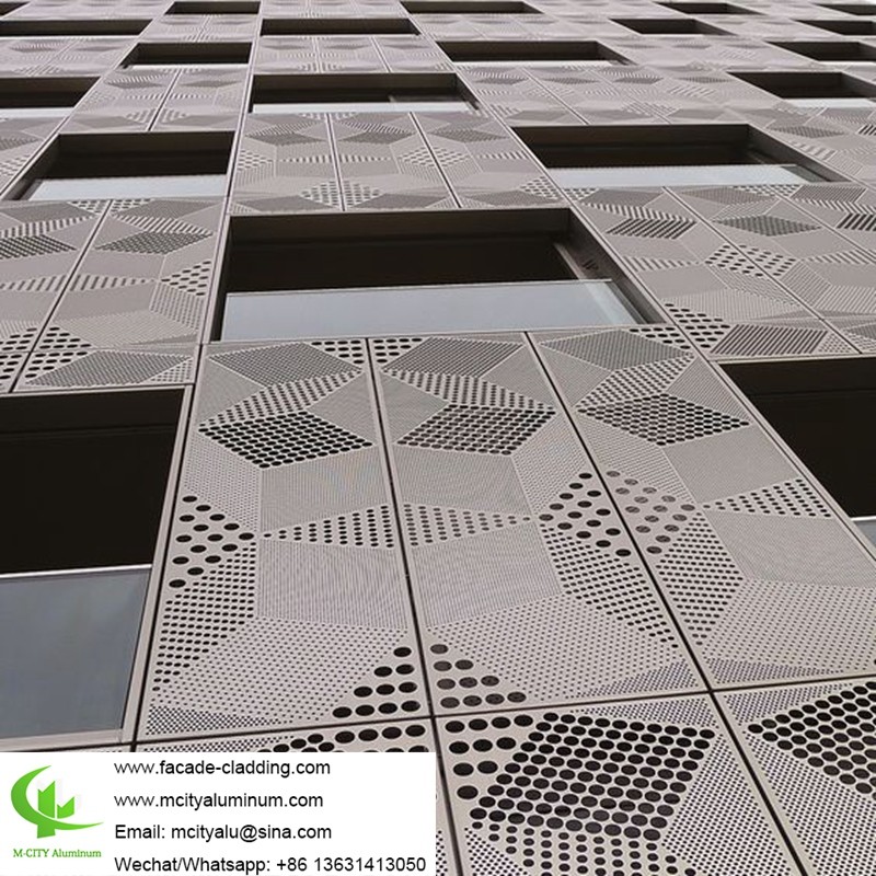 China gold color  Metal aluminium facade cladding for facade exterior cladding wholesale
