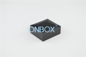 China Black Coin Display Box Leatherette Paper Exterior And Flocking EVA Coin Slot wholesale
