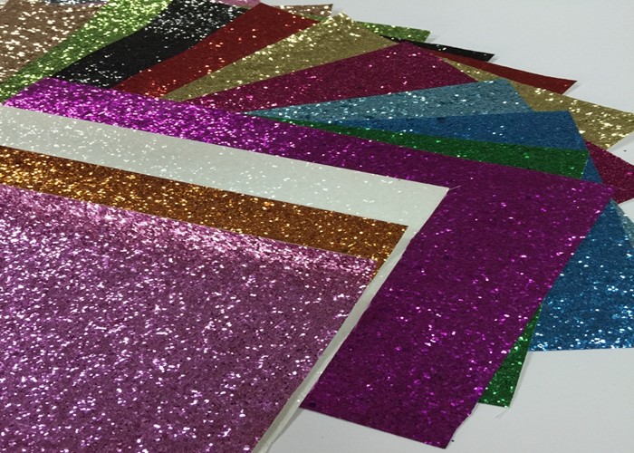 China Eco Friendly Craft A4 Size Pu Glitter Fabric Sheet Metallic Glitter Fabric wholesale