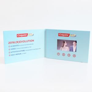 China Promotion  Video in folder marketing big brand 4.3 Inch Lcd Video Greeting Card 256M With 1000mah Rechargeable Battery wholesale