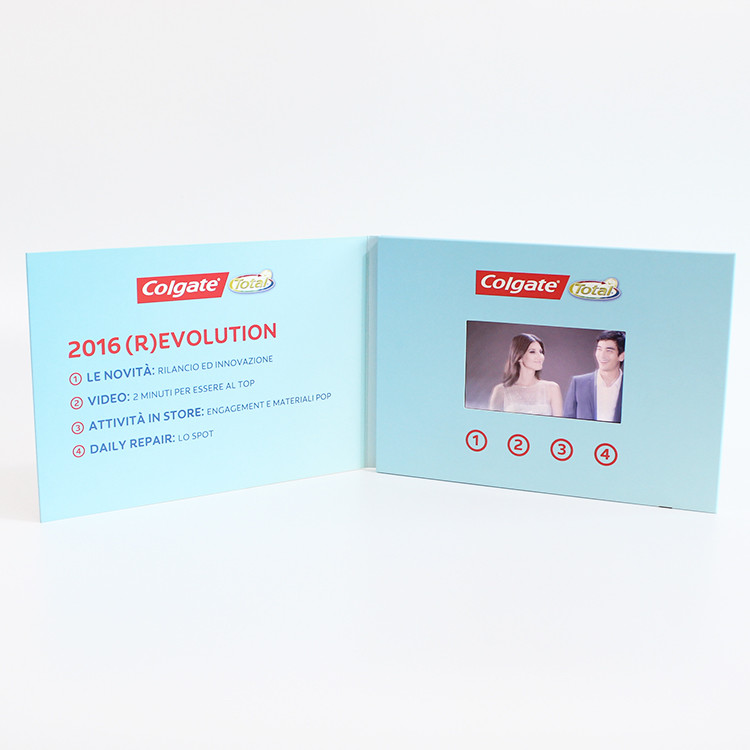 Promotion Video in folder marketing big brand 4.3 Inch Lcd Video Greeting Card for sale