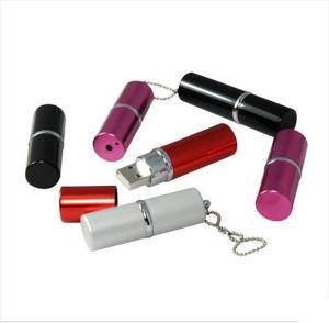 China Branded High Tech Metal USB Flash Drive  Lipstick 10mb/S Writing Speed 60*24mm wholesale