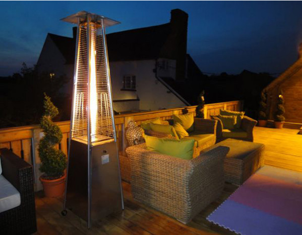 Quality Powder Coated SS Square Patio Heater For Garden 490mm*490mm*25mm Base Size for sale