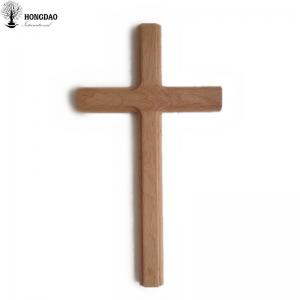 China Hand Made Unfinished Design Solid Wood Cross Wall Decor With Stitch Hoop wholesale
