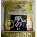 Yaki Sushi Nori Seaweed Sheets Roasted Seasoned Seaweed Chips Dark Green Color for sale