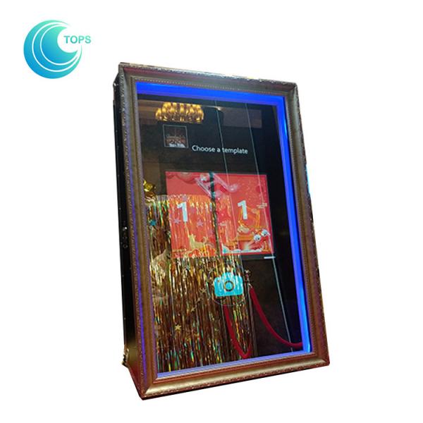 Quality Led open air wedding photo booth 3d mirror selfie photo booth for sale
