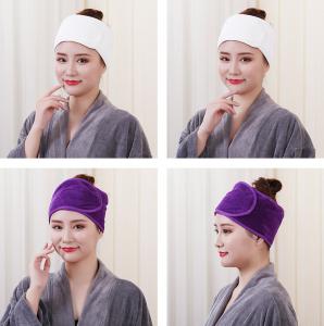 China Custom Logo Microfibre Cotton Purple Headscarf Head Band Salon Towel wholesale