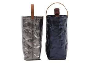 China Nature Color Wine Bottle Bags Wine Bottle Carrier Bags With Carrying Handle wholesale