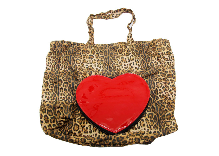 China newest fashion style PU leather Heart shape polyester folding shopping bag ladies fashion tote hand bag wholesale