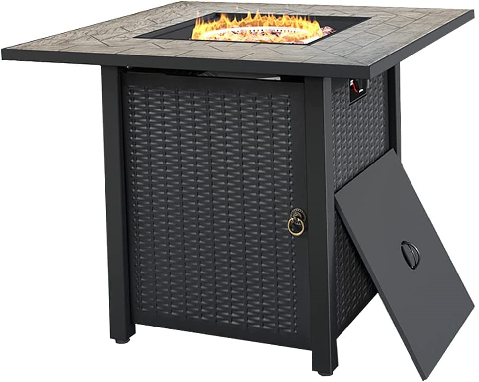 China 30 Inch Patio Heater Round Large Outdoor Natural Gas Firepit Square on sale