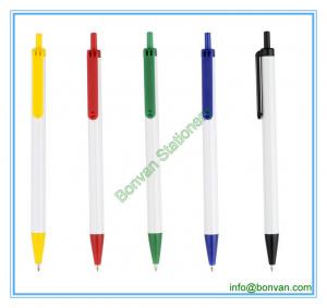 China simple click promotional slogan printed hotel pen wholesale